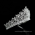 Silver Indian Wedding Crown Noble Rhinestone Crystal princess Queen Bridal Ballet Tiara for Women